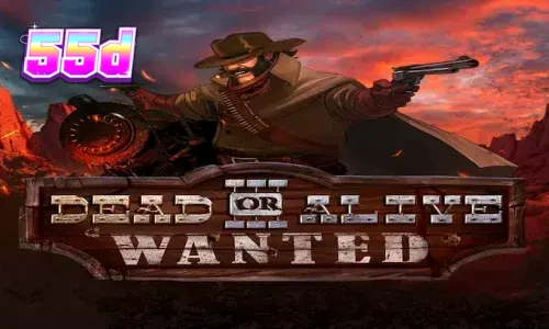 Cena cinematográfica de um duelo no Velho Oeste no slot Dead or Alive 3 Wanted